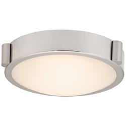 ABRA Halo 8" Low Profile Frosted Glass Flushmount   LED  Nickel