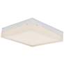 ABRA IceCube 9" Square Moulded Glass Flushmount Chrome