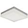 ABRA IceCube 9" Square Moulded Glass Flushmount Nickel