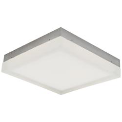 ABRA IceCube 9" Square Moulded Glass Flushmount  Nickel