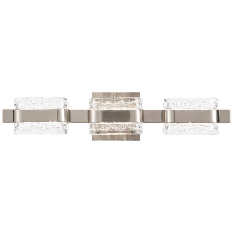 Image 1 ABRA JoJo 3 Light Crystal Glass Vanity with movable Backplate Nickel