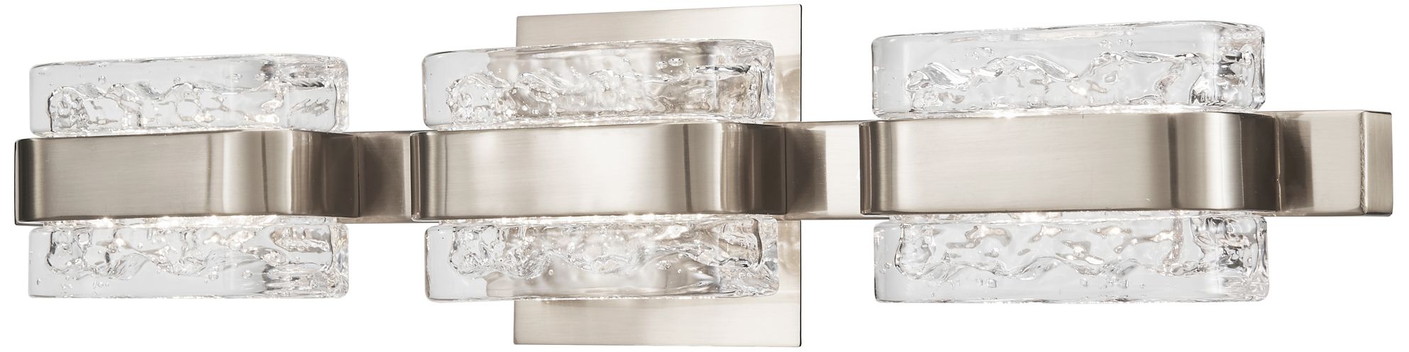Image 3 ABRA JoJo 3 Light Crystal Glass Vanity with movable Backplate     Nickel more views