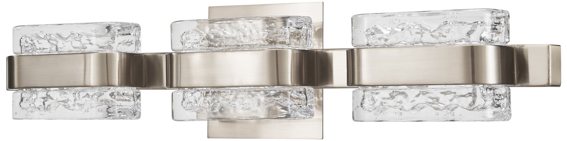 Image 4 ABRA JoJo 3 Light Crystal Glass Vanity with movable Backplate     Nickel more views