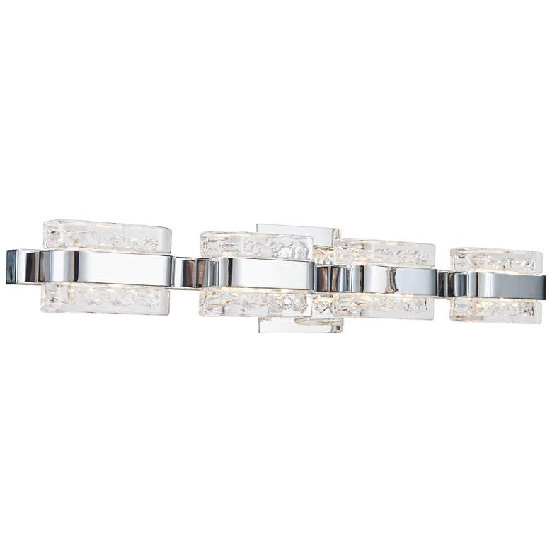 Image 1 ABRA JoJo 4 Light Crystal Glass Vanity with movable Backplate Chrome