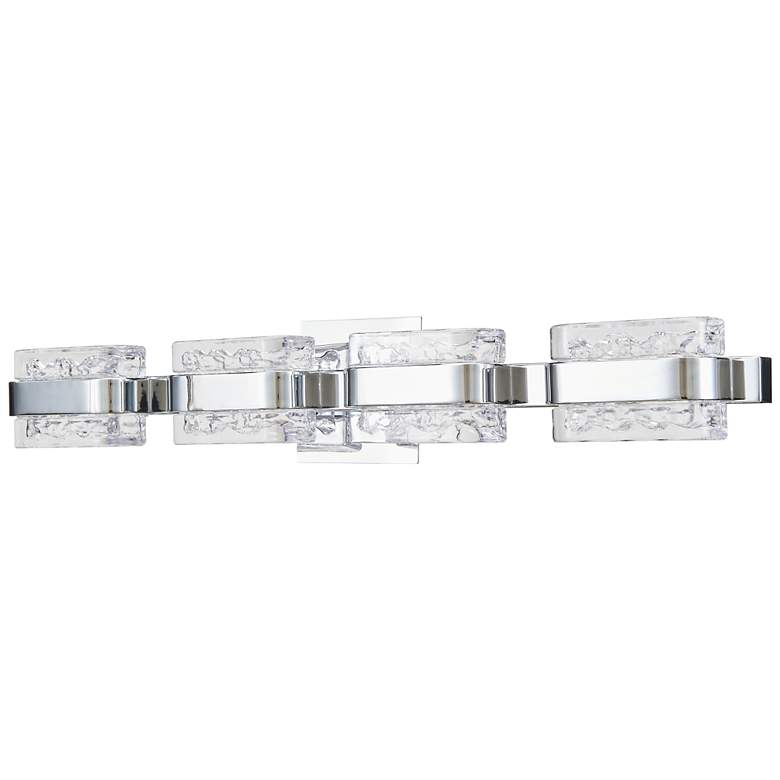 Image 2 ABRA JoJo 4 Light Crystal Glass Vanity with movable Backplate Chrome more views