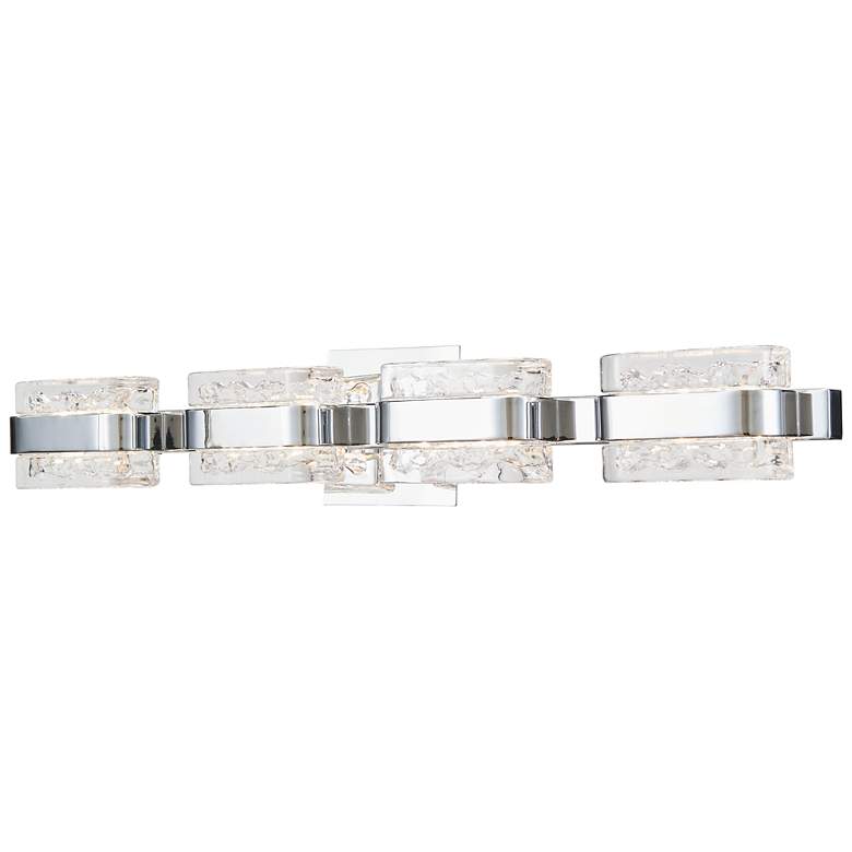Image 3 ABRA JoJo 4 Light Crystal Glass Vanity with movable Backplate Chrome more views
