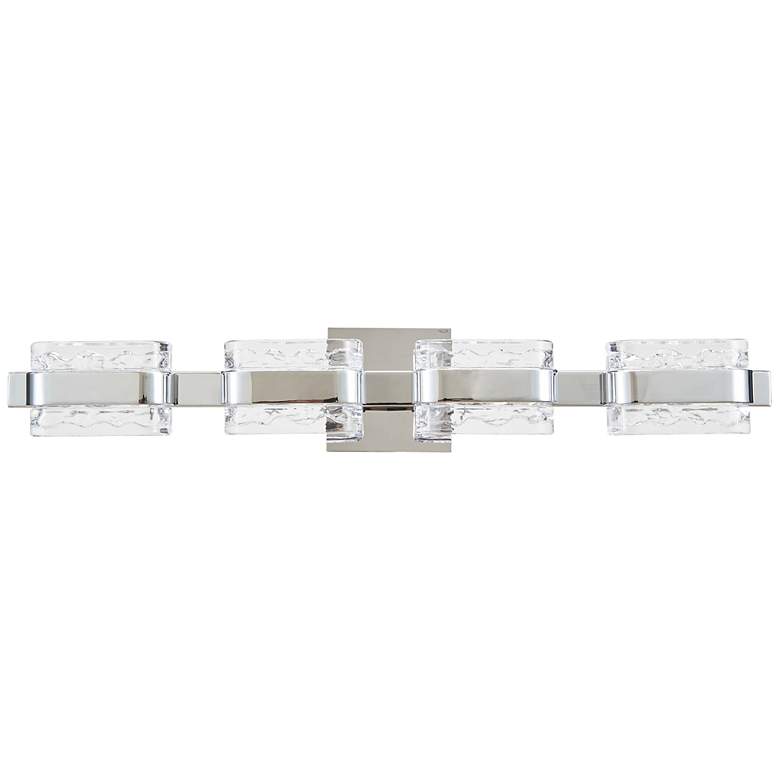 Image 4 ABRA JoJo 4 Light Crystal Glass Vanity with movable Backplate Chrome more views