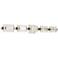 ABRA JoJo 5 Light Crystal Glass Vanity with movable Backplate Nickel