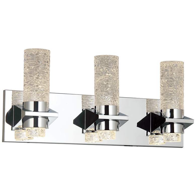 Image 1 ABRA Krypton Solid Crystal Glass Vanity Chrome