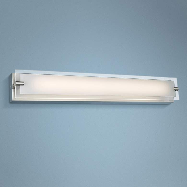 Image 1 Abra Lighting Blaze 28 1/4" Wide Brushed Nickel Modern LED Bath Light