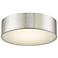 Abra Lighting Bongo 12" Wide Brushed Nickel Modern LED Ceiling Light