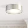 1_Abra Lighting Bongo 12" Wide Brushed Nickel Modern LED Ceiling Light