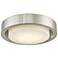 Abra Lighting Eclipse 16" Wide Brushed Nickel LED Modern Ceiling Light