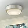 1_Abra Lighting Eclipse 16" Wide Brushed Nickel LED Modern Ceiling Light