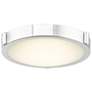 2_Abra Lighting Halo 11" Wide Chrome Finish Modern LED Ceiling Light