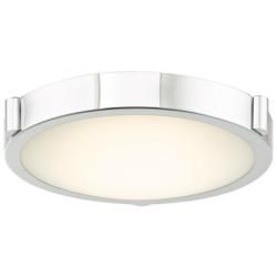 Abra Lighting Halo 11" Wide Chrome Finish Modern LED Ceiling Light