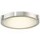 Abra Lighting Halo 13" Wide Brushed Nickel Modern LED Ceiling Light