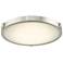 Abra Lighting Halo 17" Wide Brushed Nickel Modern LED Ceiling Light