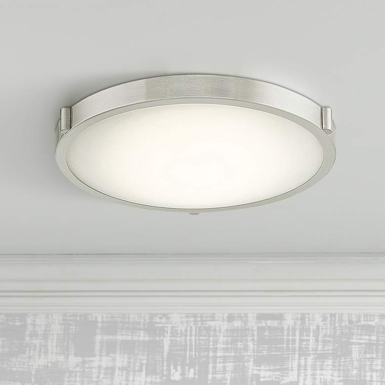 Image 1 Abra Lighting Halo 17" Wide Brushed Nickel Modern LED Ceiling Light