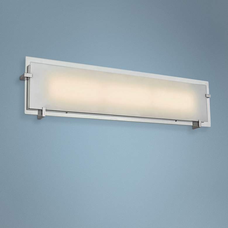 Image 1 Abra Lighting Matrix 30" Chrome and Frosted Glass LED Bath Light