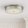 1_Abra Lighting Spark 15" Wide Brushed Nickel LED Modern Ceiling Light