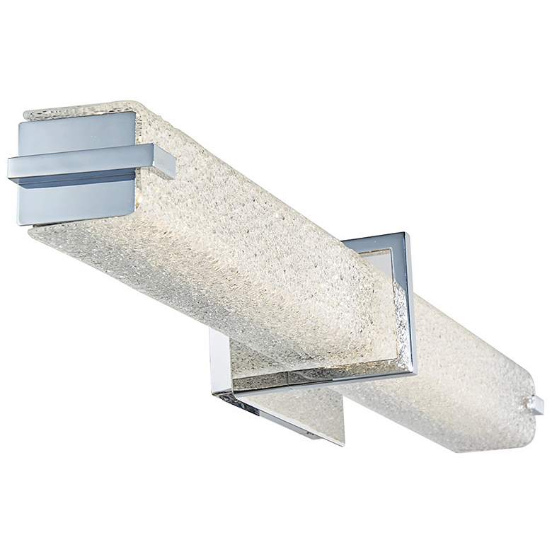 Image 2 Abra Lighting Squire 26 1/4" Chrome Water Glass Modern LED Bath Light more views