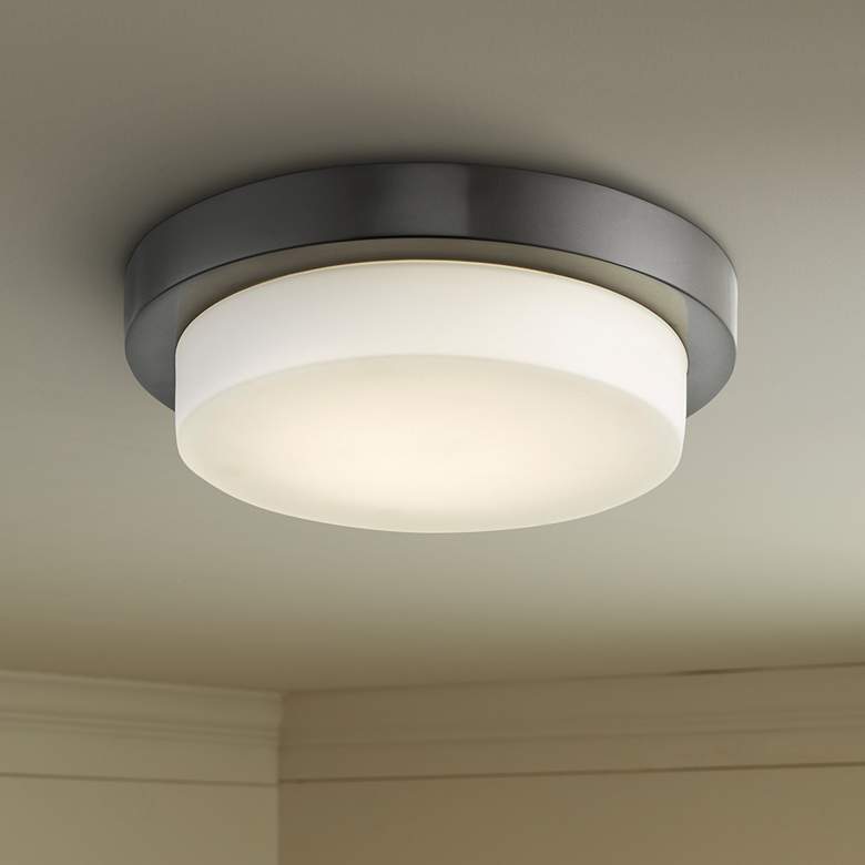 Image 1 Abra Lighting Step 11" Wide Bronze LED Ceiling Light