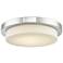 Abra Lighting Step 16" Wide Chrome LED Modern Disc Ceiling Light