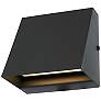 2_Abra Lighting Wedge 5" High Matte Black LED Outdoor Wall Light more views
