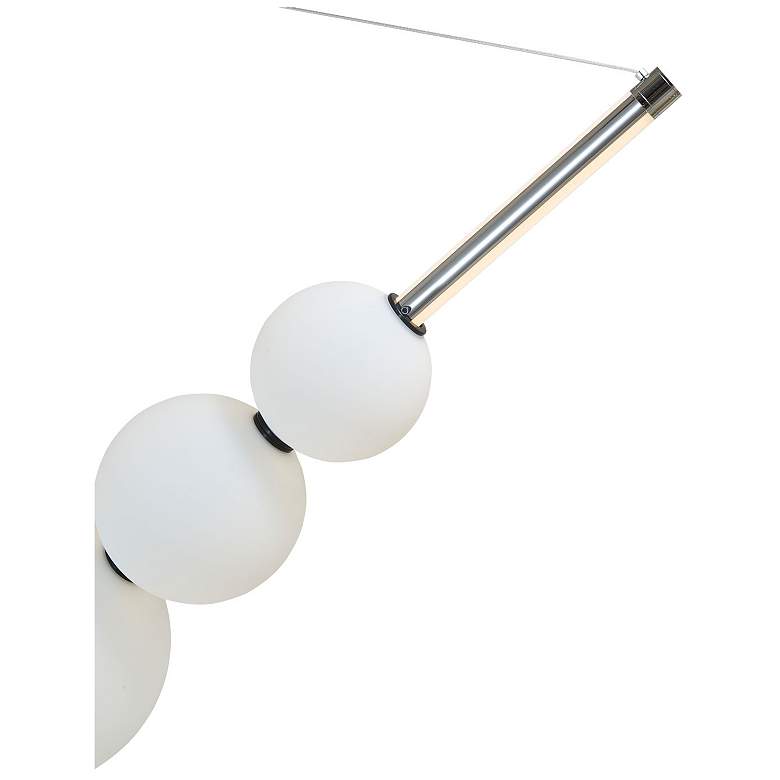 Image 4 Abra Linear Bar Pendant with Up-Down Illumination and 3 Glass Orbs more views