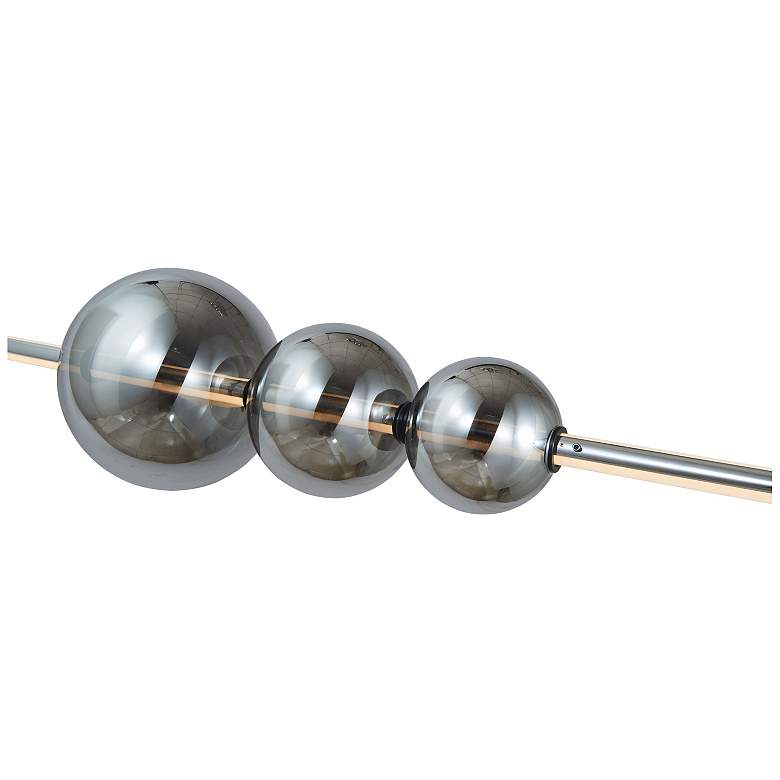 Image 5 Abra Linear Bar Pendant with Up-Down Illumination and 3 Glass Orbs more views