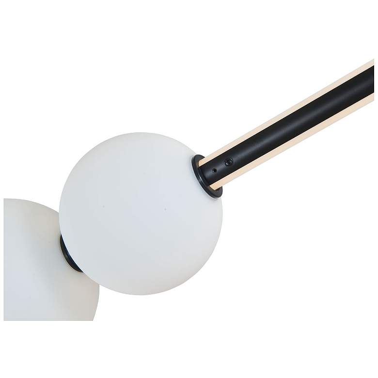 Image 3 Abra Linear Bar Pendant with Up-Down Illumination and 3 Glass Orbs more views