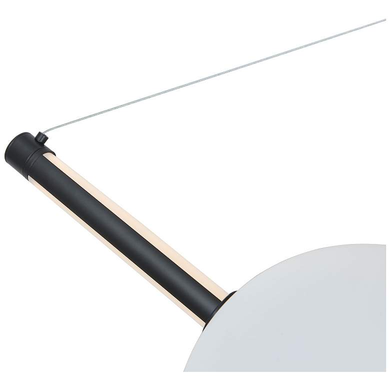 Image 4 Abra Linear Bar Pendant with Up-Down Illumination and 3 Glass Orbs more views