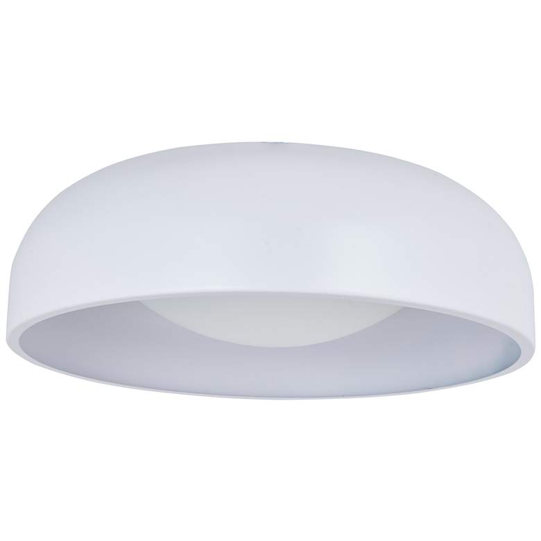 Image 1 Abra Lynx Round LED Flushmount Matte White Finish