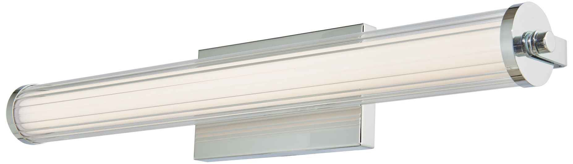 Image 2 Abra Macie Fluted Clear Glass Vanity BN-Brushed Nickel more views