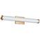 Abra Macie Fluted Clear Glass Vanity Brushed Brass