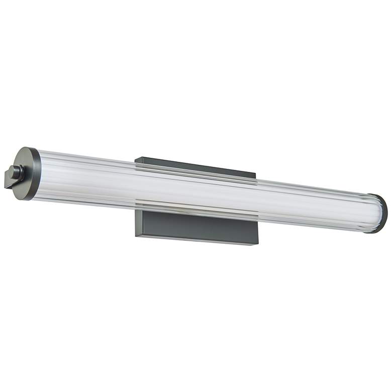 Image 1 Abra Macie Fluted Clear Glass Vanity CH-Chrome