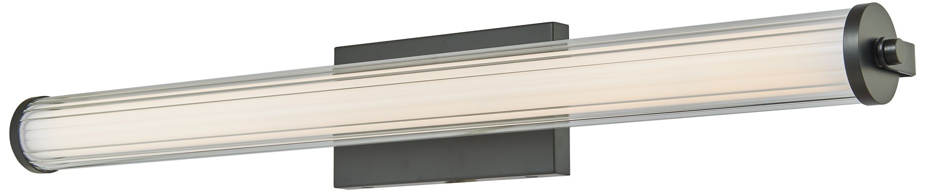 Image 2 Abra Macie Fluted Clear Glass Vanity CH-Chrome more views