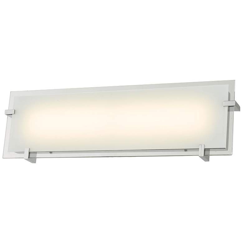 Image 1 ABRA Matrix 20" Frosted Glass Flat Panel Vanity LED Chrome
