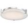 ABRA Matrix Large Round Glass Low Profile Flushmount Chrome