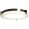 ABRA Matrix Large Round Glass Low Profile Flushmount Nickel