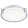 ABRA Matrix Medium Round Glass Low Profile Flushmount Chrome