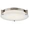 ABRA Matrix Medium Round Glass Low Profile Flushmount Nickel