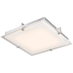 ABRA Matrix Medium Square Glass Low Profile Flushmount Chrome