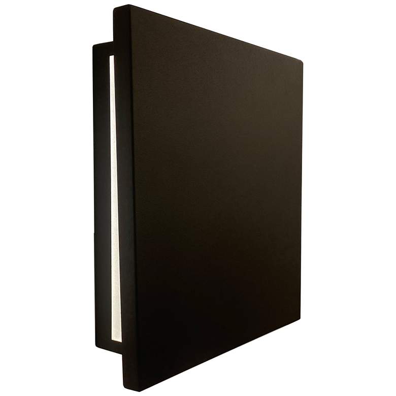 Image 1 Abra Mona Lisa Square Panel LED Wet Location Wall fixture Matte Black