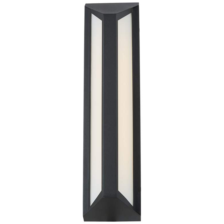 Image 1 ABRA Newport Medium Wet Location Angled Side Light Wall Fixture Black