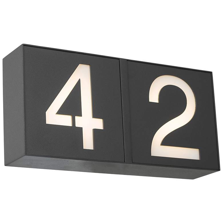 Image 1 ABRA Numero Double Box Number Light with Photocell and 2 Numbers Black