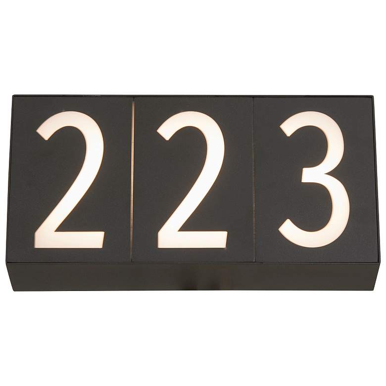 Image 1 ABRA Numero Double Box Number Light with Photocell and 3 Numbers Black