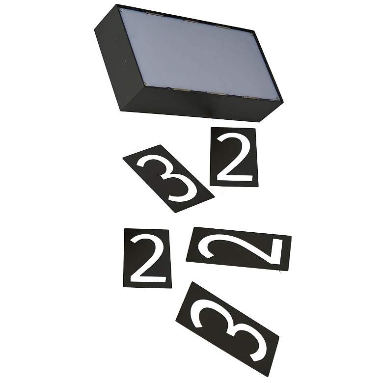 Image 1 ABRA Numero Double Box Number Light with Photocell Excluding Numbers Black