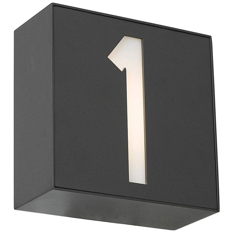 Image 1 ABRA Numero Single Box Number Light with Photocell and 1 Number Black